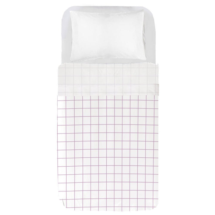 Sábana encimera Estampada Infantil Cuadro Malva - sokios-SABANA ENCIMERA200618S8995