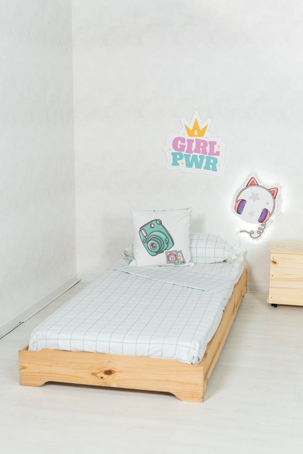 Sábana encimera Estampada Infantil Cuadro Verde - sokios-SABANA ENCIMERA200618S9921