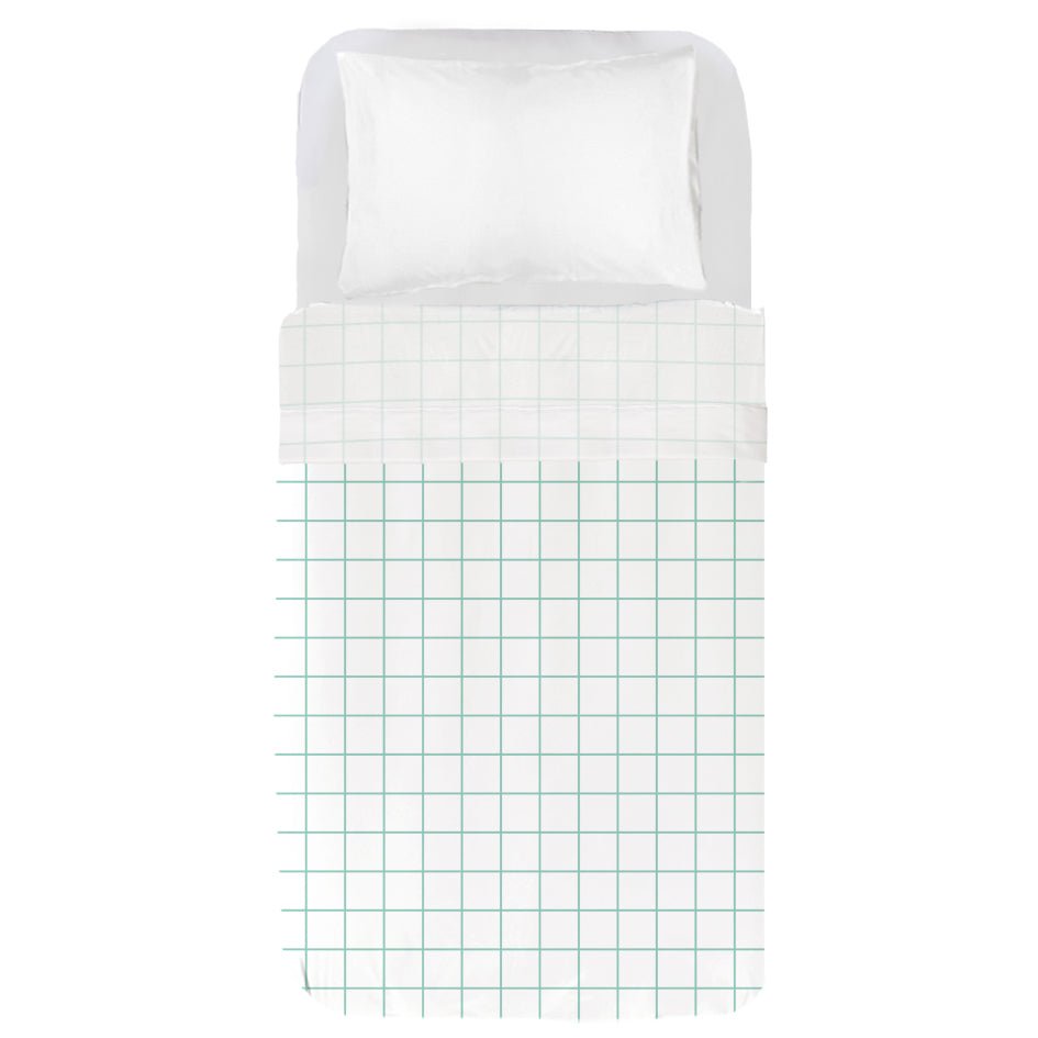 Sábana encimera Estampada Infantil Cuadro Verde - sokios-SABANA ENCIMERA200618S9001