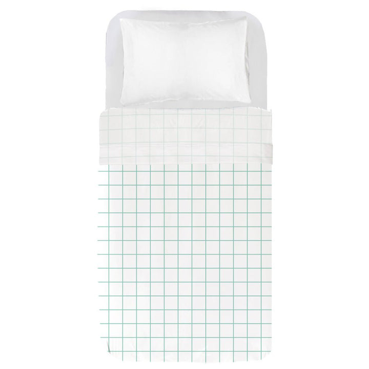 Sábana encimera Estampada Infantil Cuadro Verde - sokios-SABANA ENCIMERA200618S9001