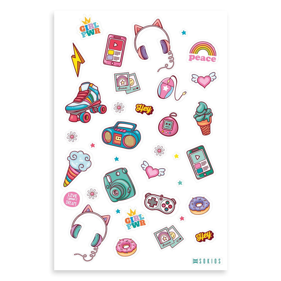 Vinilos adhesivos Infantiles para pared Gamer Girl - sokios-VINILOS200618S8857
