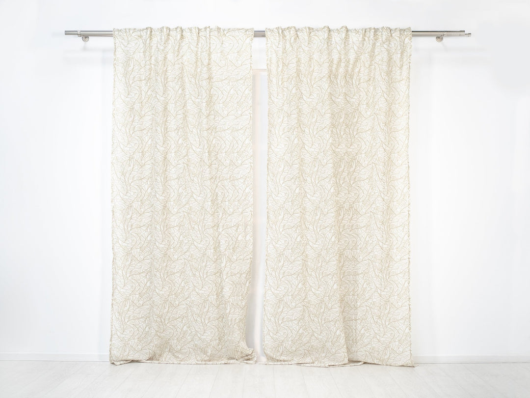 Visillo translúcido Calatea con motivo tropical - sokios-CORTINA200618S7681