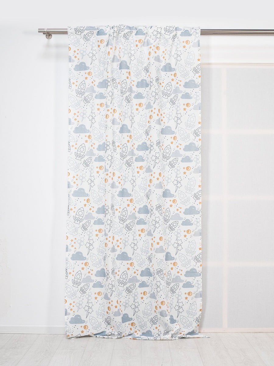 Visillo translúcido Space con motivo infantil - sokios-CORTINA200618S7400