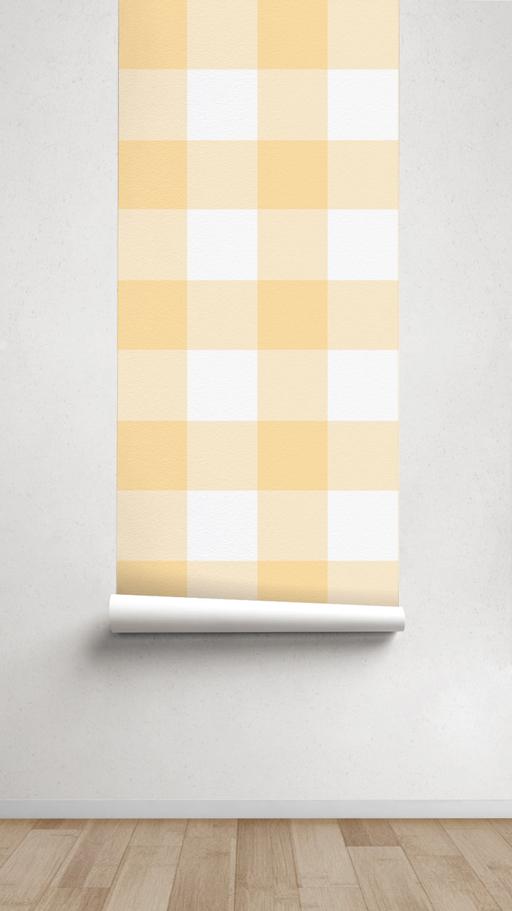 Papel pintado Texturizado Vichy L Amarillo