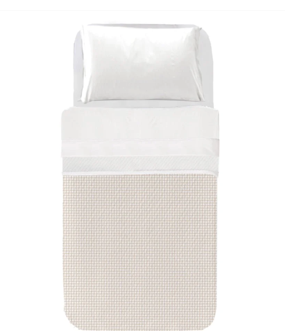 Colcha Ajustable Vichy beige