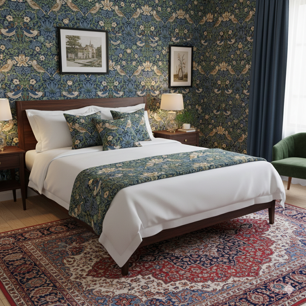 Camino de cama Vivaldi Azul