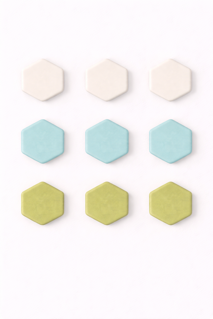 Hexágonos decorativas 3D modulares – Piezas individuales para crear murales