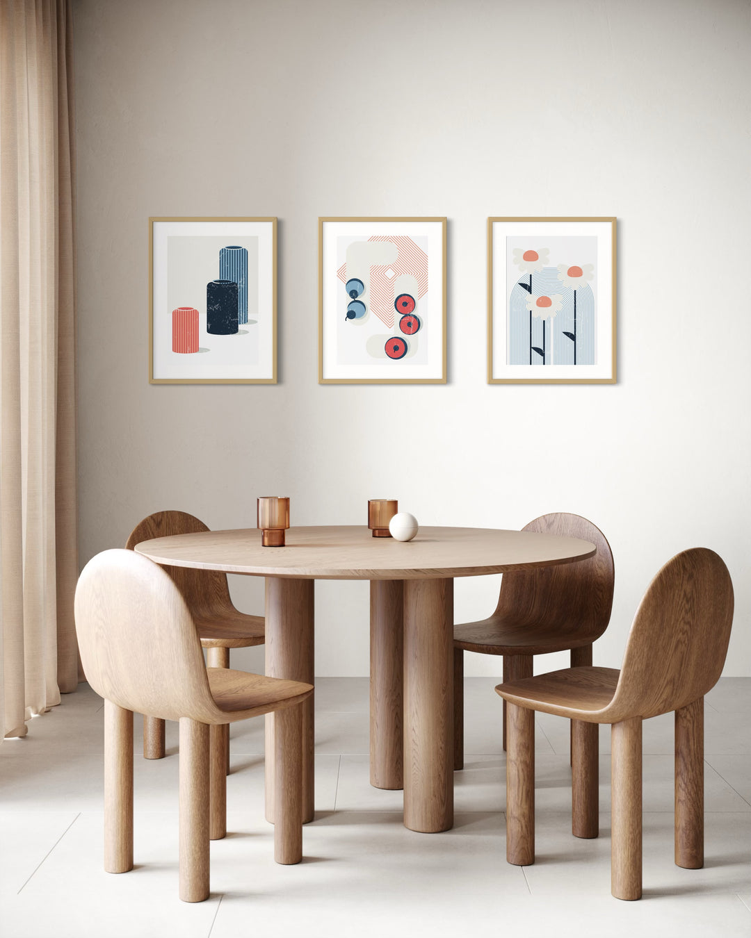 Conjunto de 3 Cuadros Decorativos Geométricos