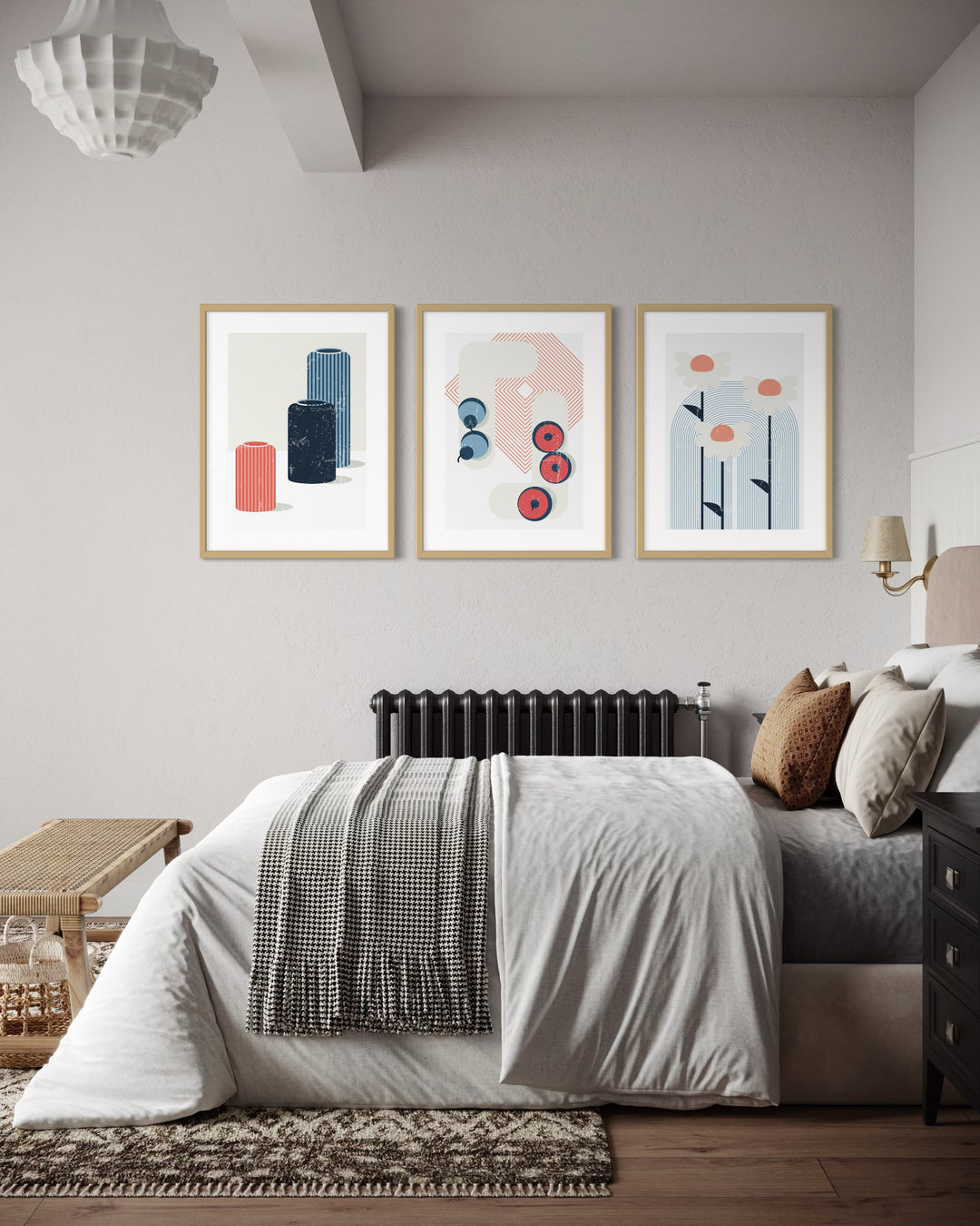 Conjunto de 3 Cuadros Decorativos Geométricos