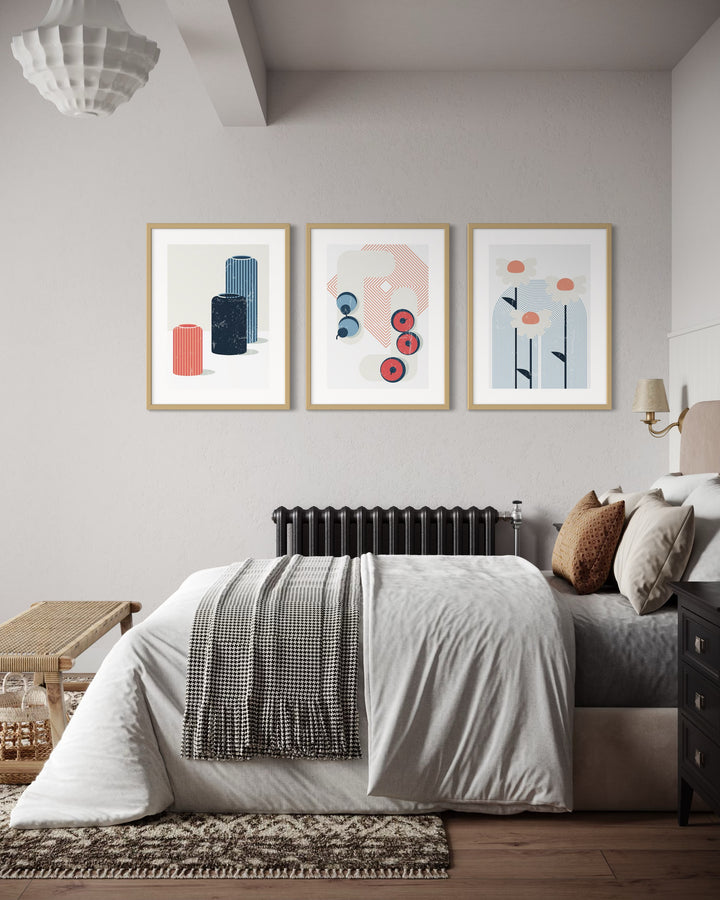 Conjunto de 3 Cuadros Decorativos Geométricos
