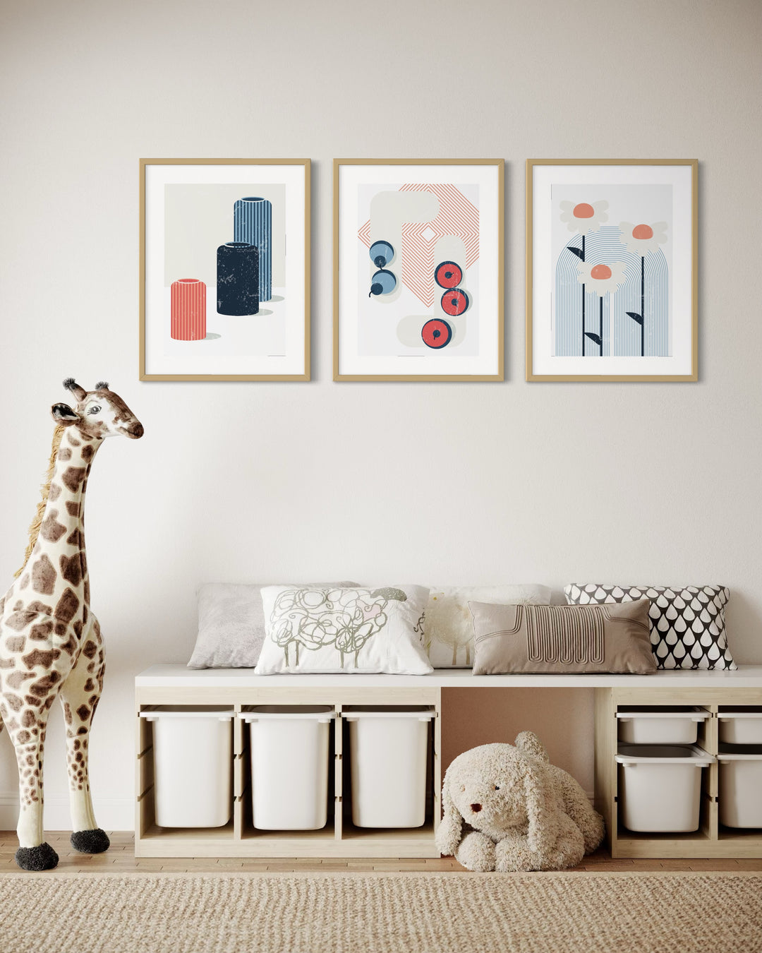 Conjunto de 3 Cuadros Decorativos Geométricos