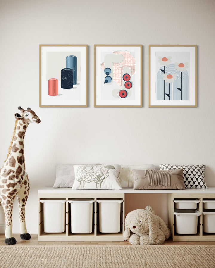 Conjunto de 3 Cuadros Decorativos Geométricos