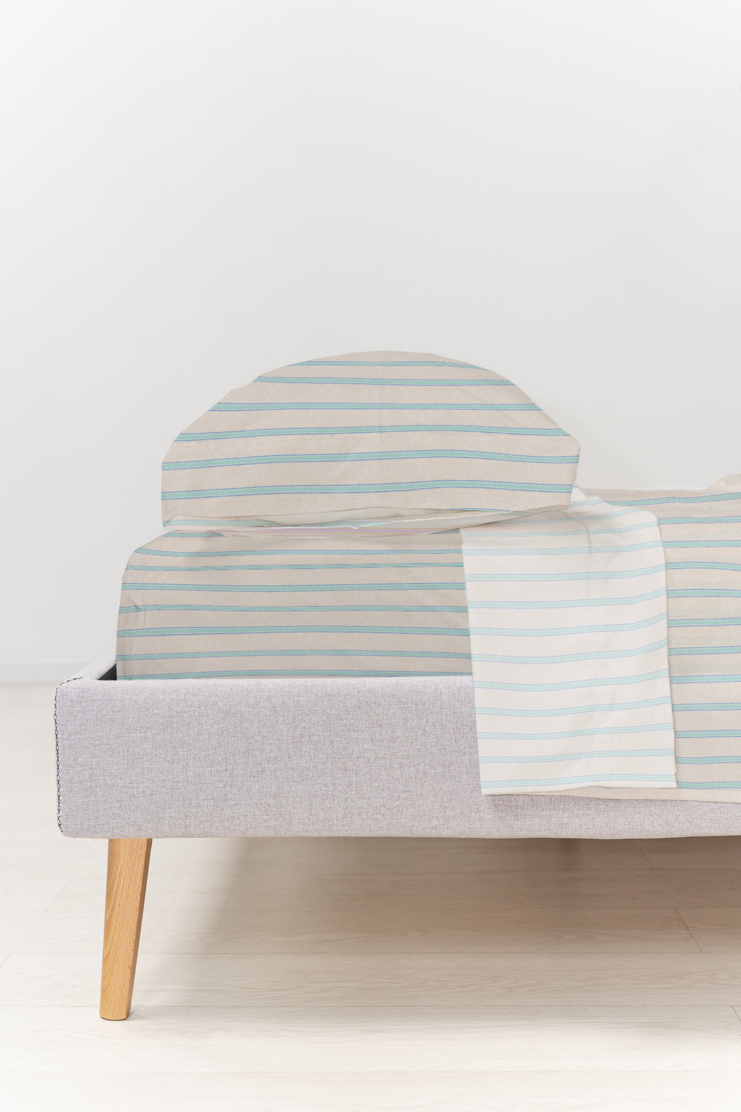 Juego Sábanas Estampadas Rayas Náutica Marino Agua