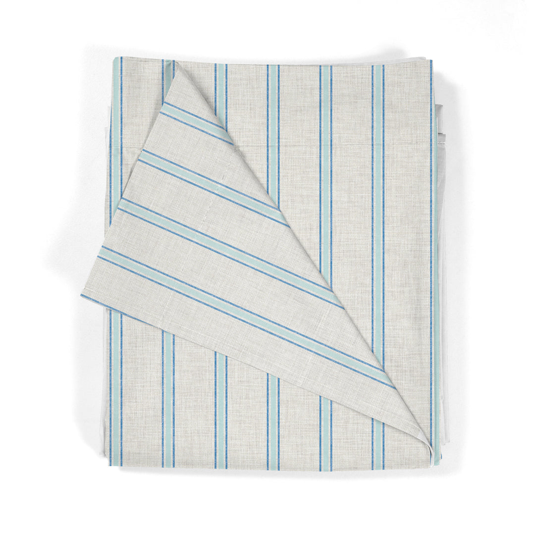 Juego Sábanas Estampadas Rayas Náutica Marino Agua