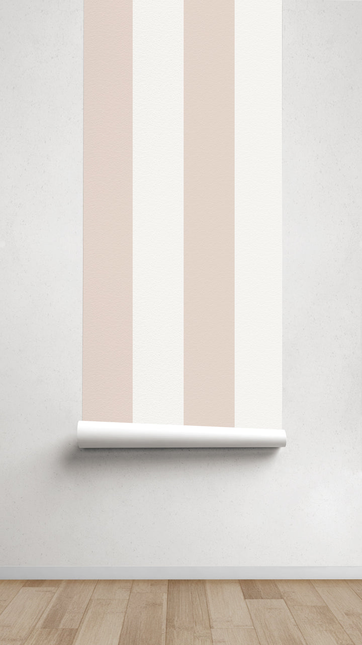 Papel pintado Texturizado Rayas M Beig Crema