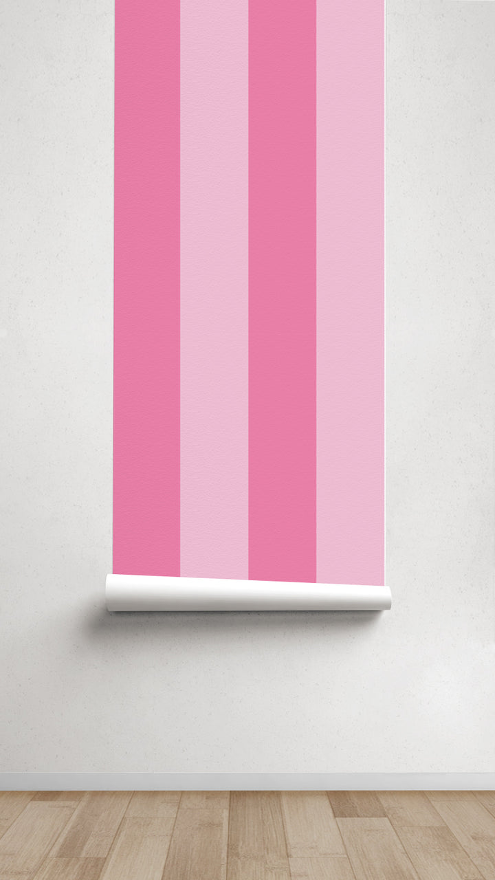 Papel pintado Texturizado Rayas M Fucsia