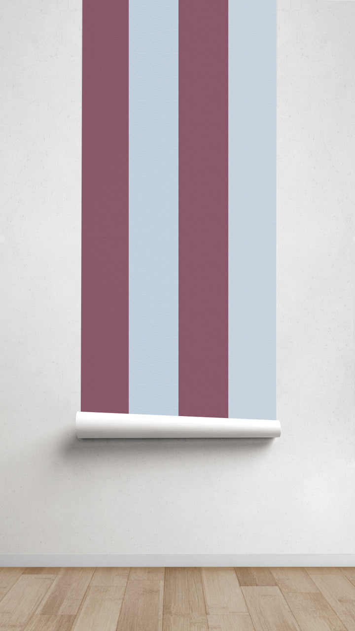 Papel pintado Texturizado Rayas M Granate Agua