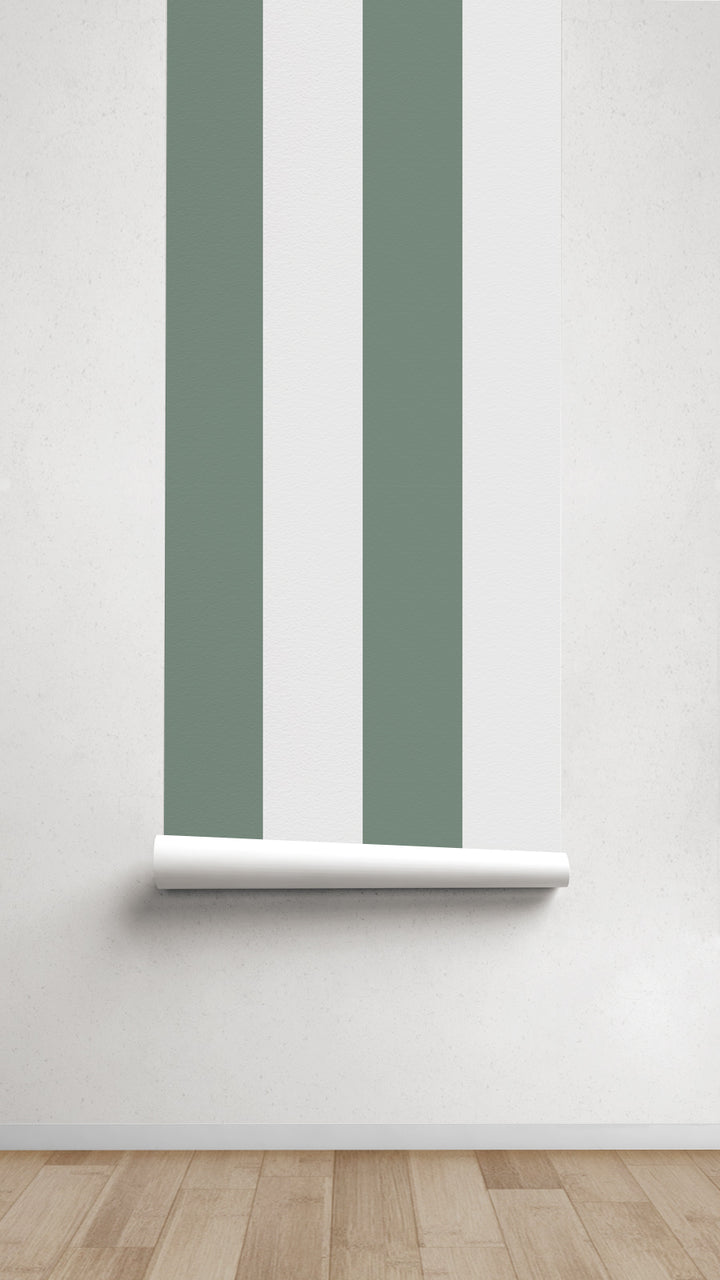 Papel pintado Texturizado Rayas M Verde Ingles Piedra