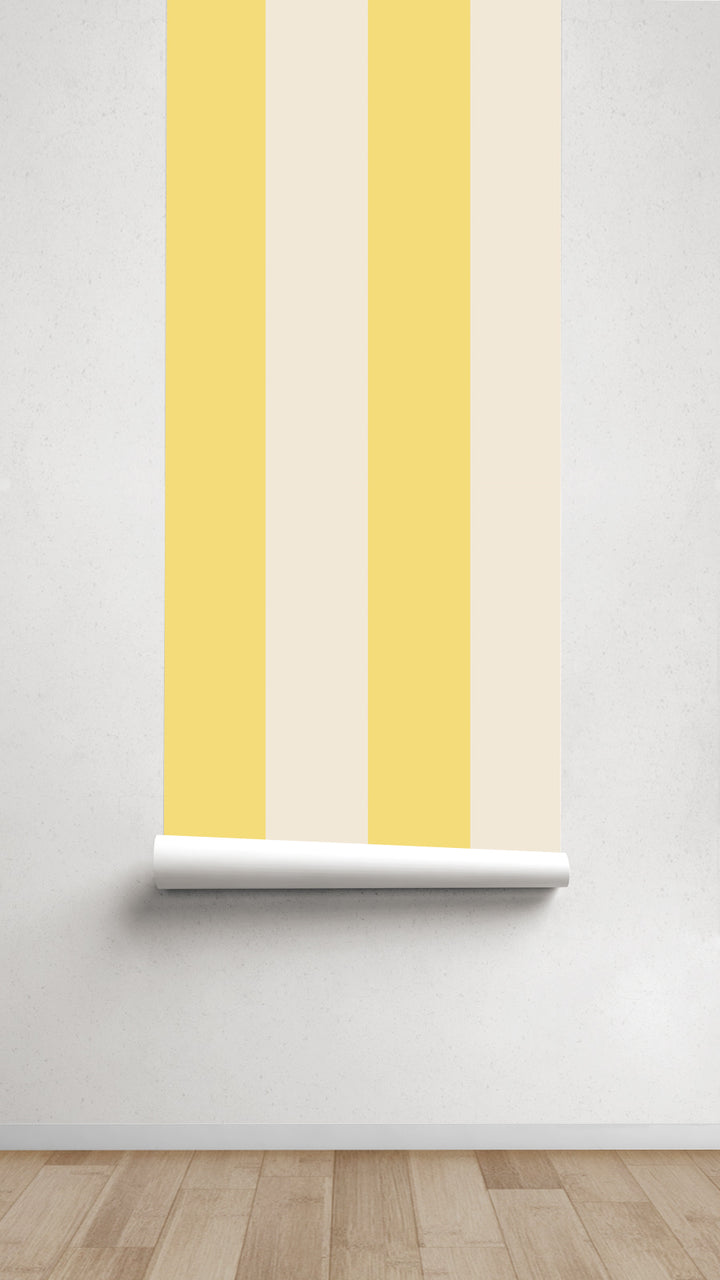 Papel pintado Texturizado Rayas M Amarillo Beige