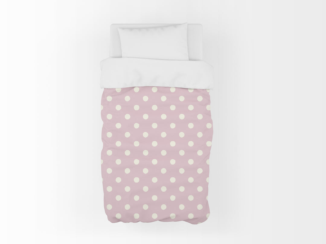 Funda nórdica Infantil Lunares Irregulares Crema Rosado S