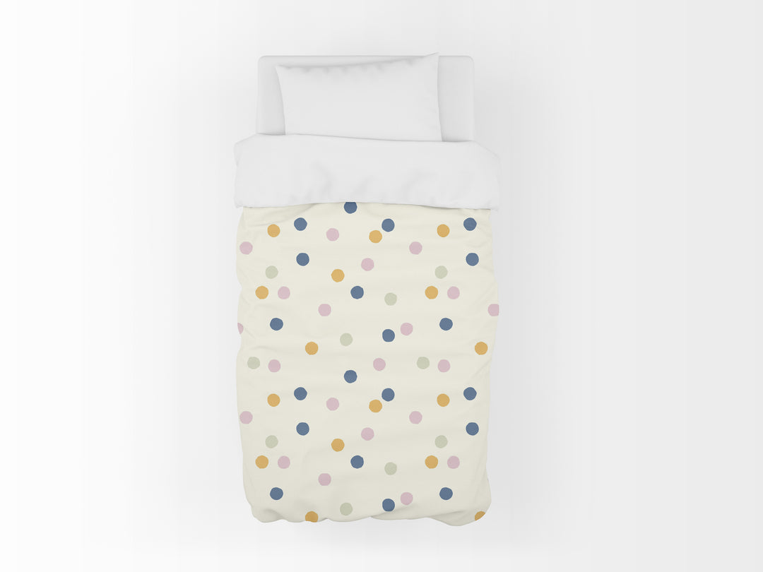 Funda nórdica Infantil Puntos Irregulares Amarillo Azul Rosa M
