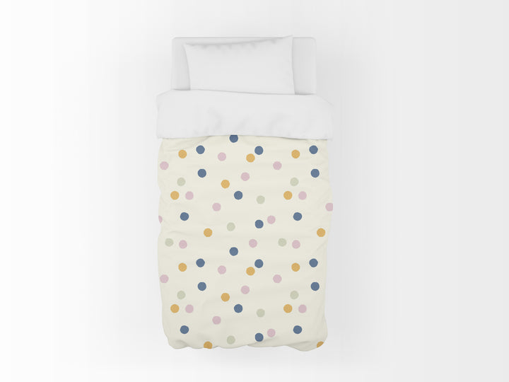 Funda nórdica Infantil Puntos Irregulares Amarillo Azul Rosa M