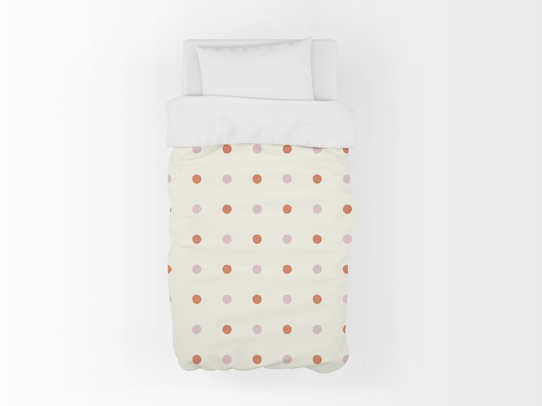 Funda nórdica Infantil Puntos Irregulares Beige Rosa Naranja M