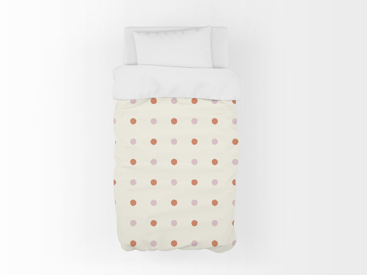 Funda nórdica Infantil Puntos Irregulares Beige Rosa Naranja M