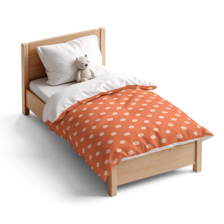 Funda nórdica Infantil Topos Irregulares Naranja Rosa M