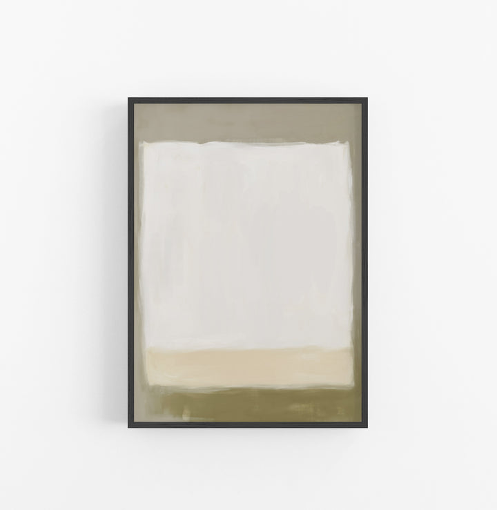 Cuadro con Marco Abstracto Minimalista Beige Blanco