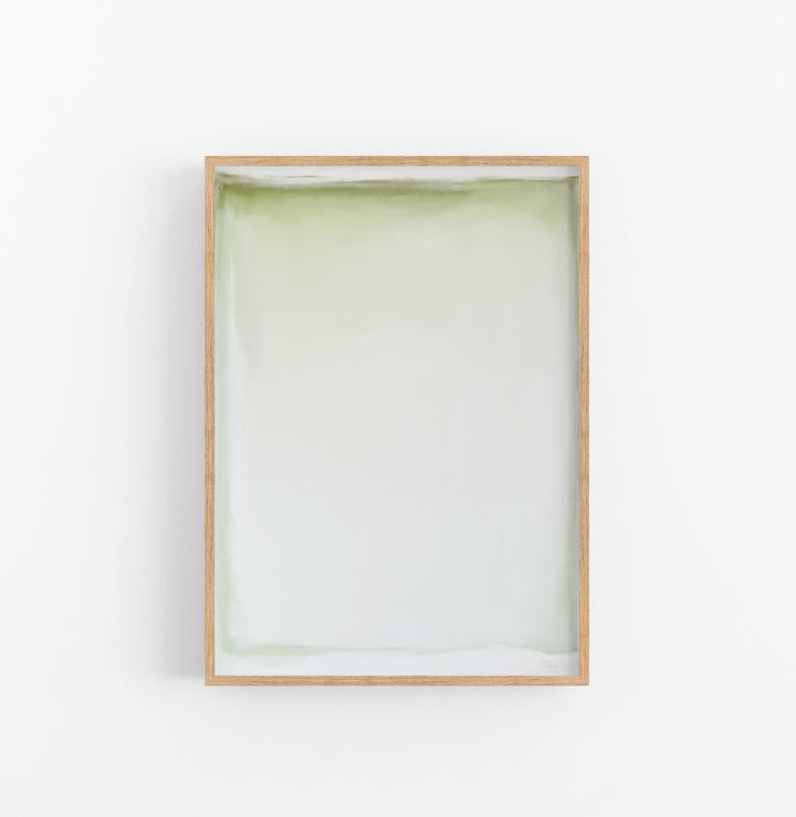 Cuadro con Marco Acuarela Suave Verde Blanco