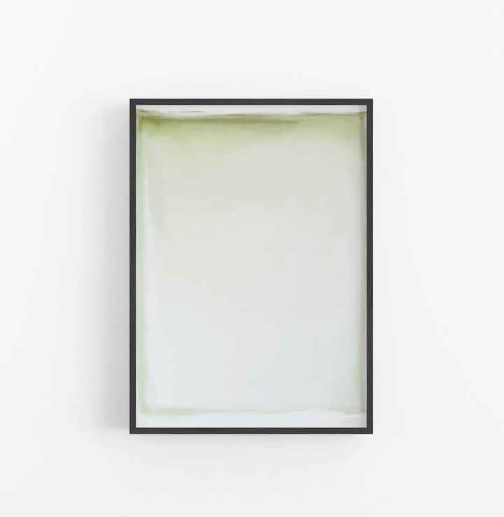 Cuadro con Marco Acuarela Suave Verde Blanco