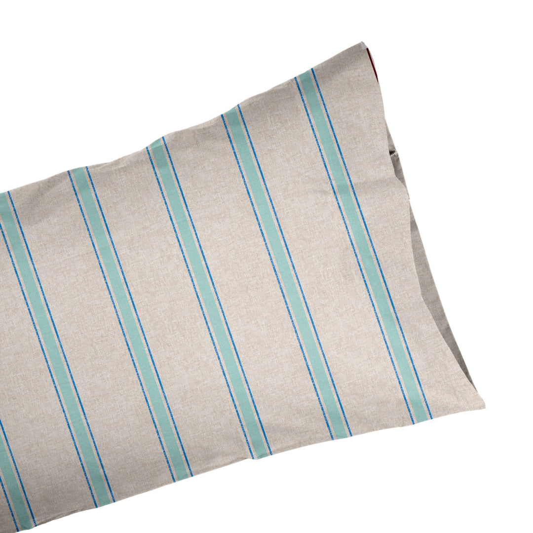 Juego Sábanas Estampadas Rayas Náutica Marino Agua