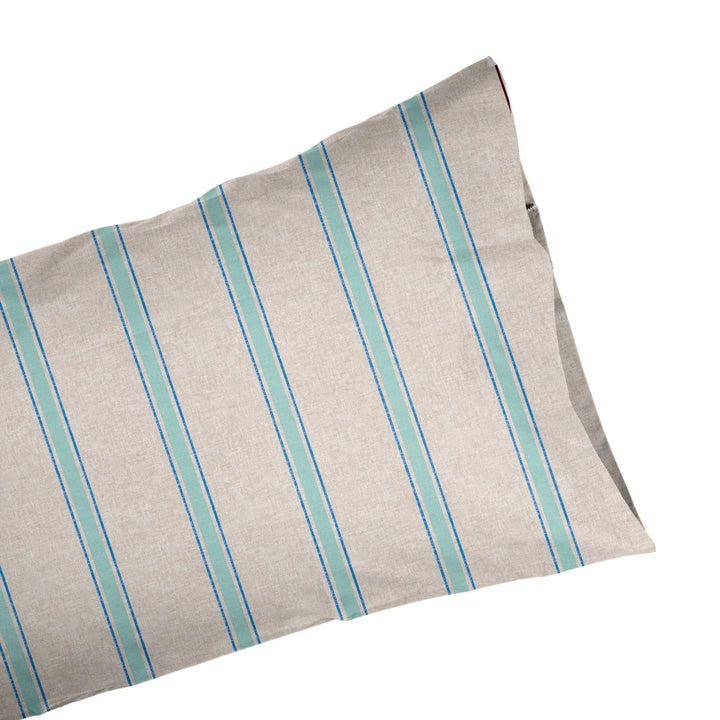 Juego Sábanas Estampadas Rayas Náutica Marino Agua