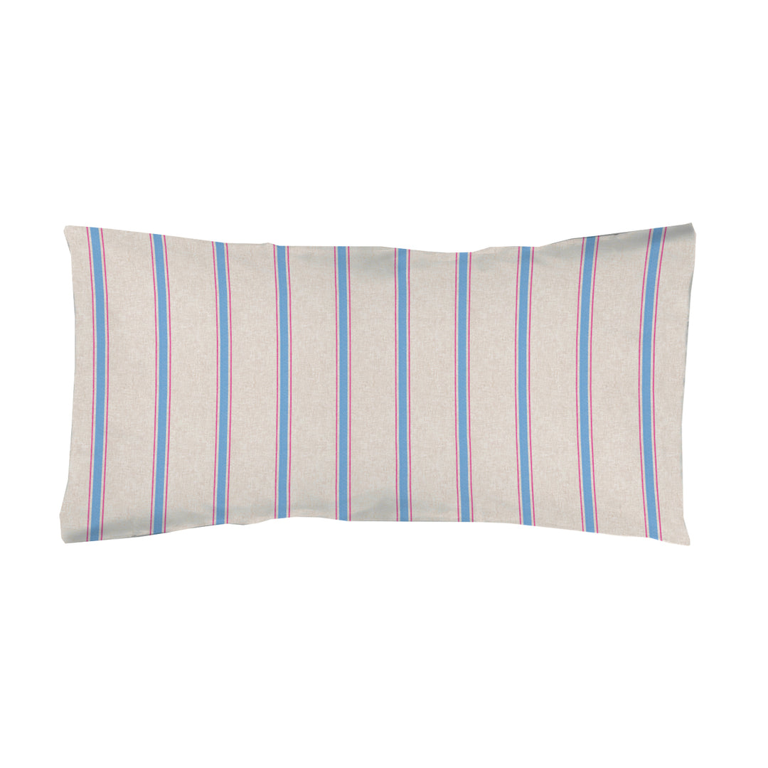 Juego Sábanas Estampadas Rayas Náutica Rosa Marino