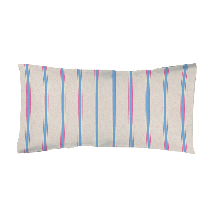 Juego Sábanas Estampadas Rayas Náutica Rosa Marino