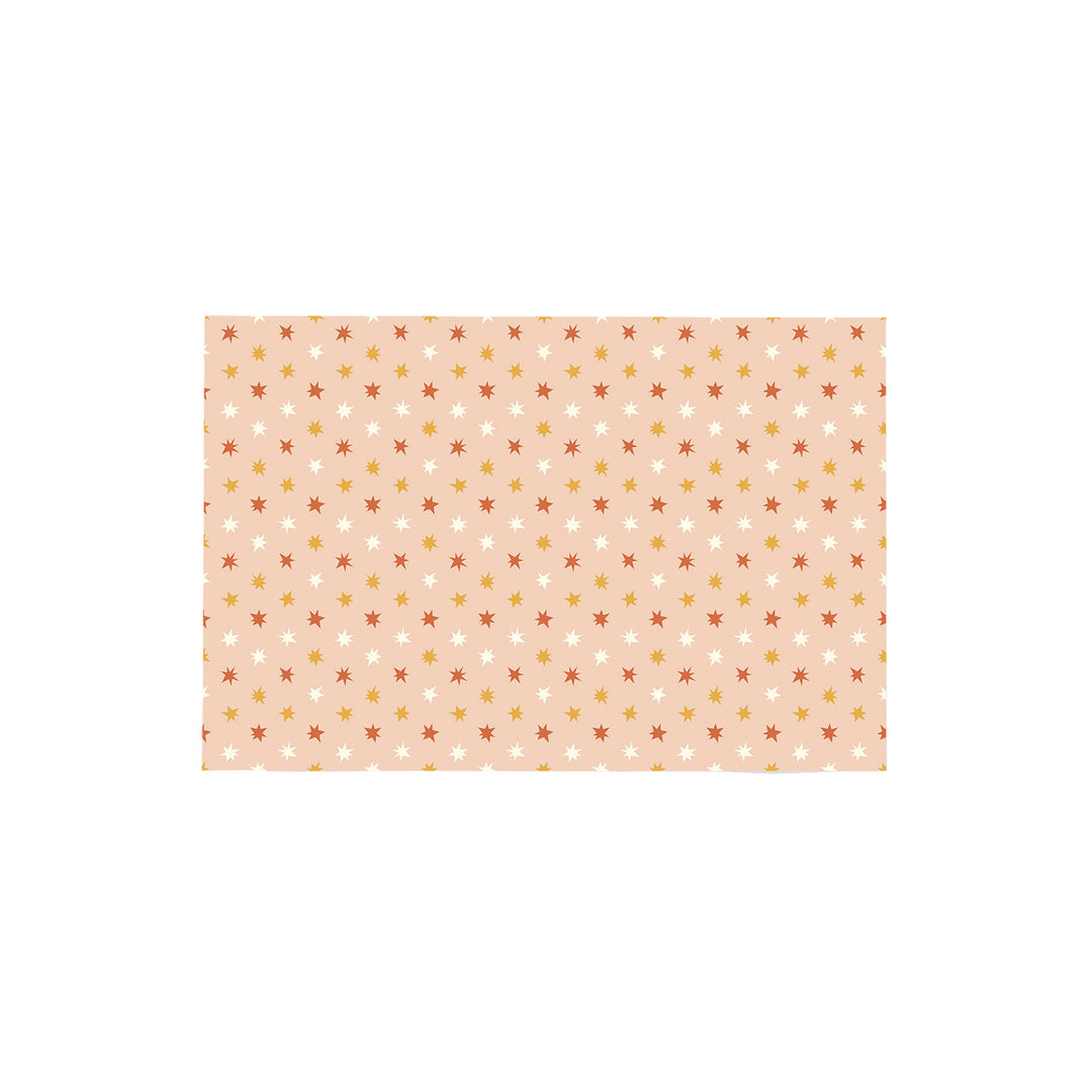 Alfombra vinílica Estrellas Punteadas Naranja Crema S