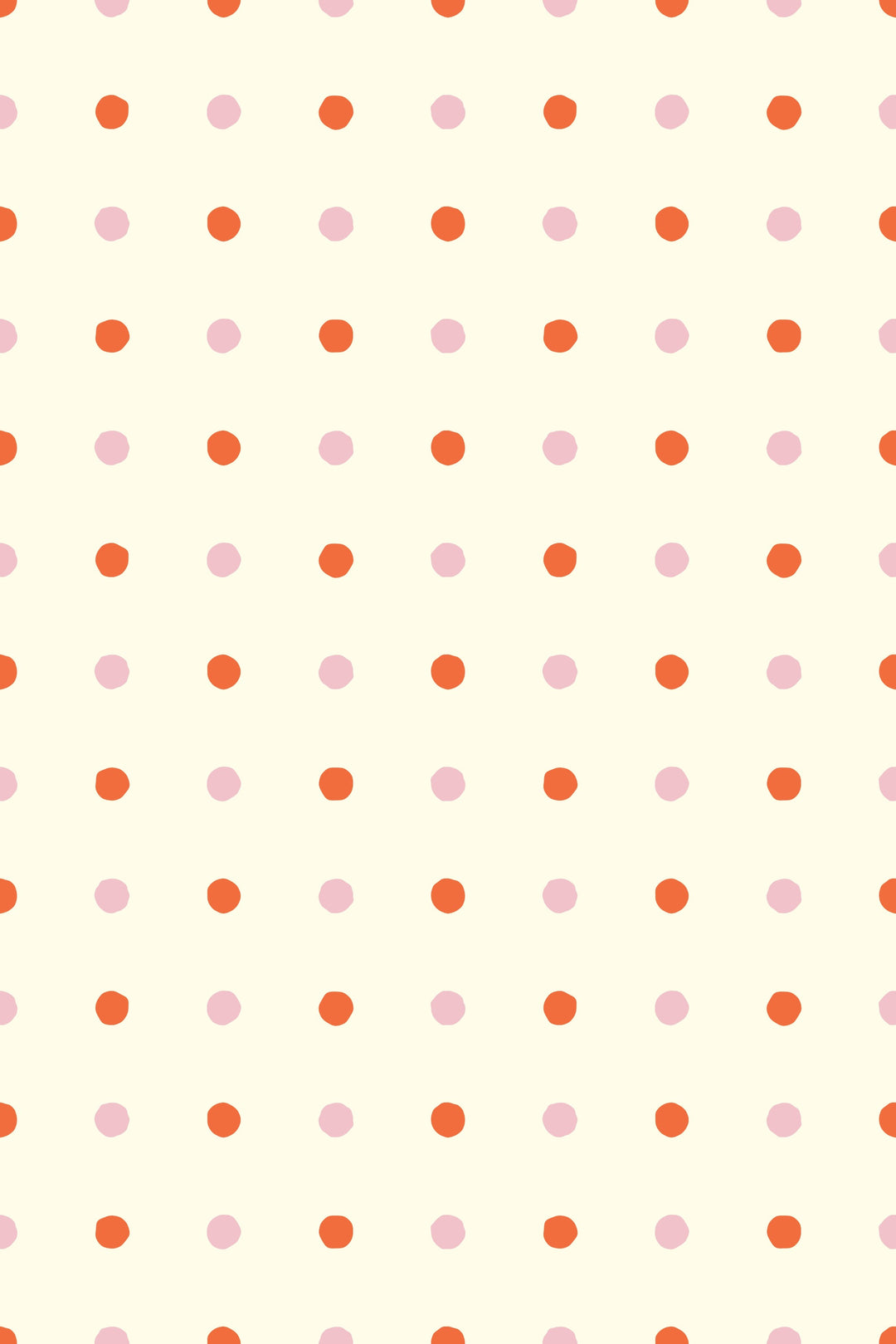 Alfombra vinílica Puntos Irregulares Beige Rosa Naranja M