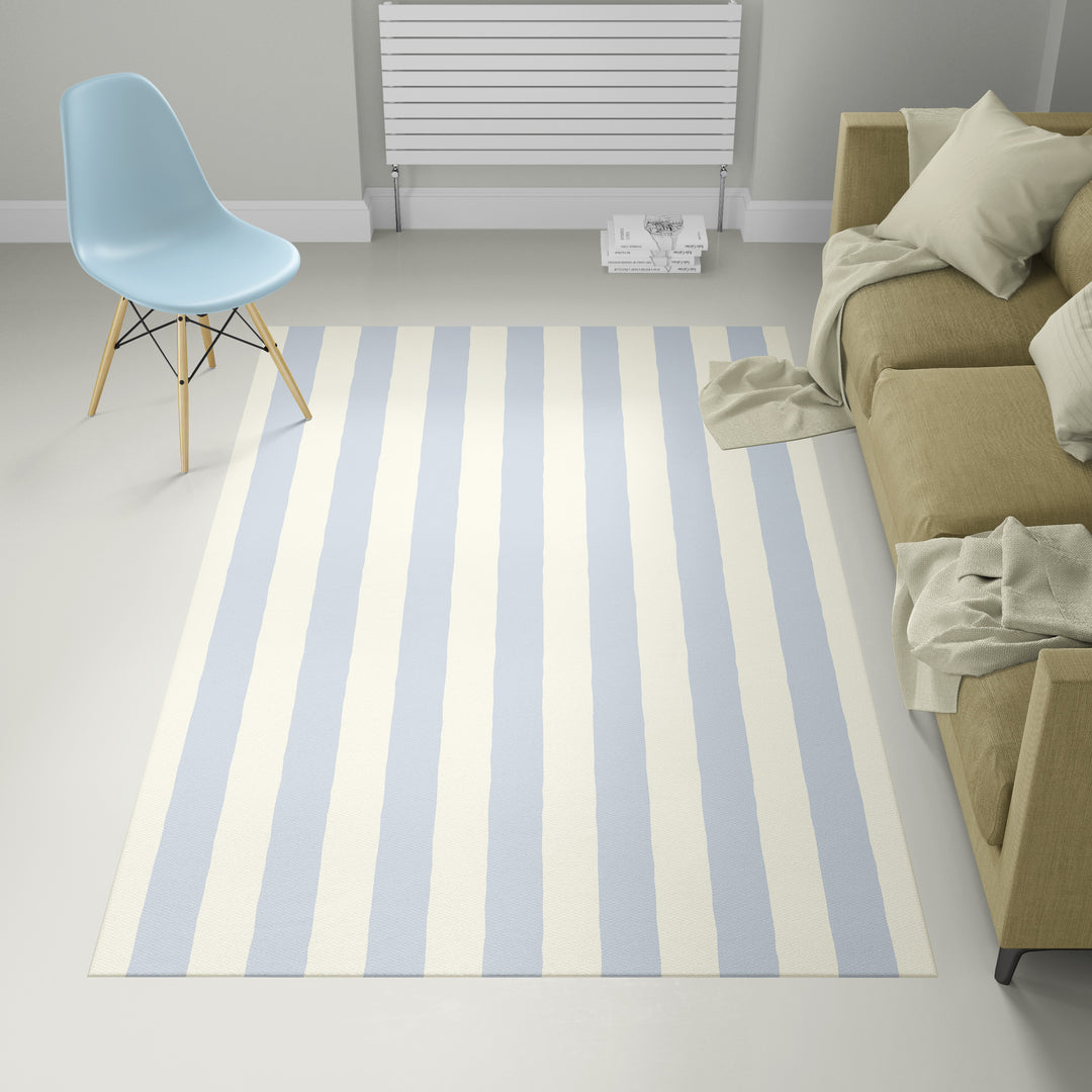 Alfombra vinílica Rayas Irregulares Azul Crudo S