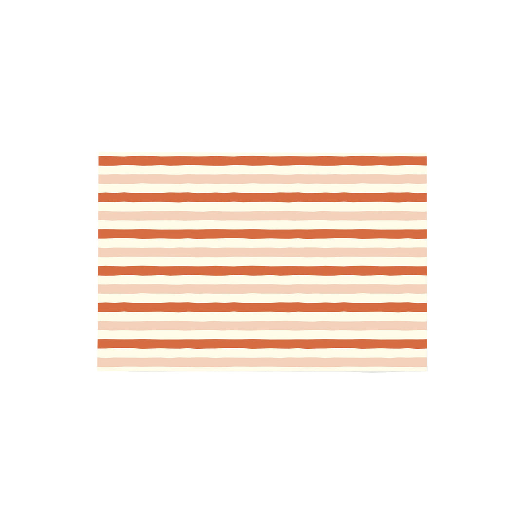 Alfombra vinílica Rayas Irregulares Naranja Beige M