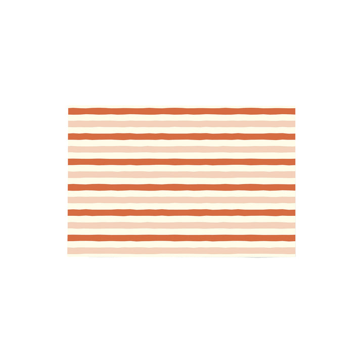 Alfombra vinílica Rayas Irregulares Naranja Beige M