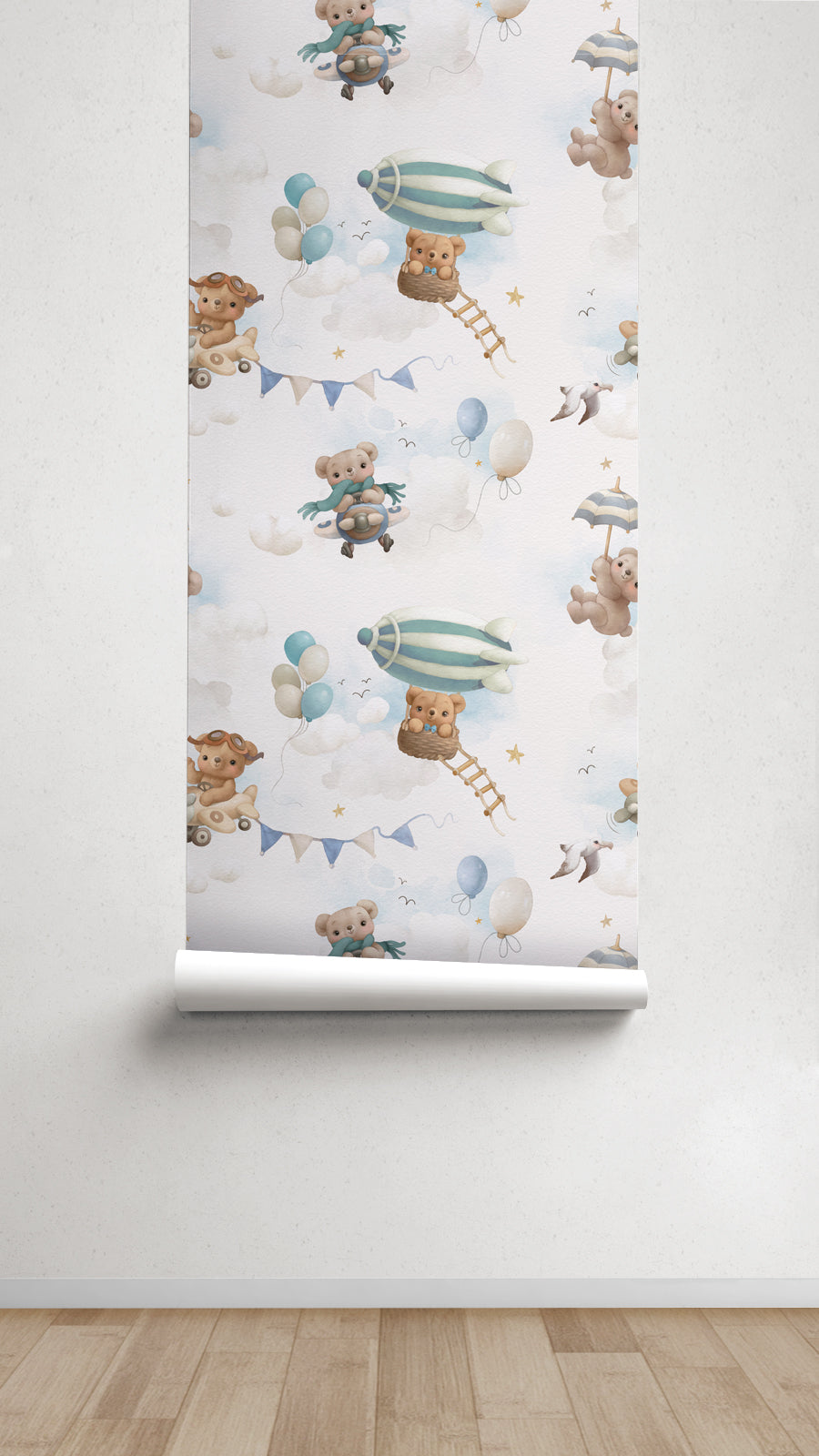 Papel pintado Infantil Bear Ballon