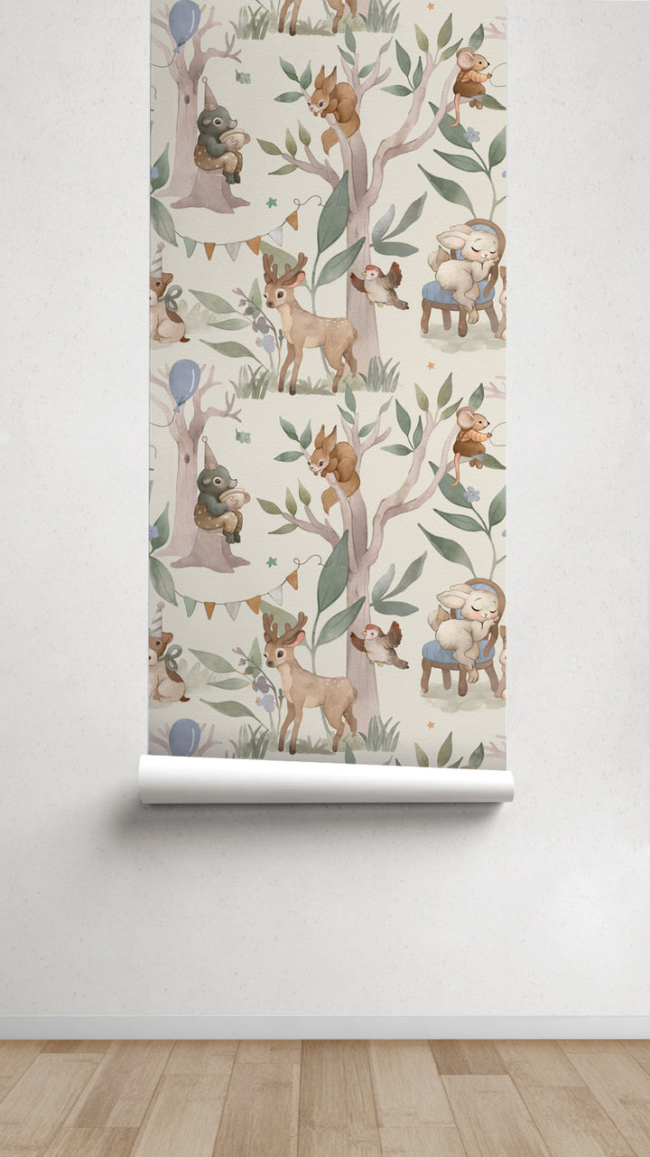 Papel pintado Infantil Party friends