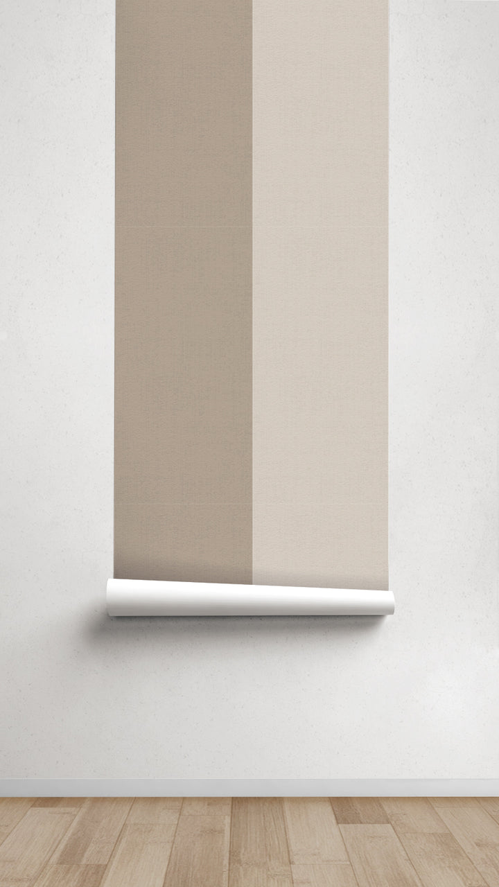 Papel pintado Texturizado Rayas XL Tostado Beige