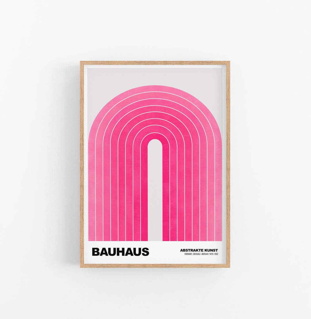 Cuadro Bauhaus Arocoiris Rosa