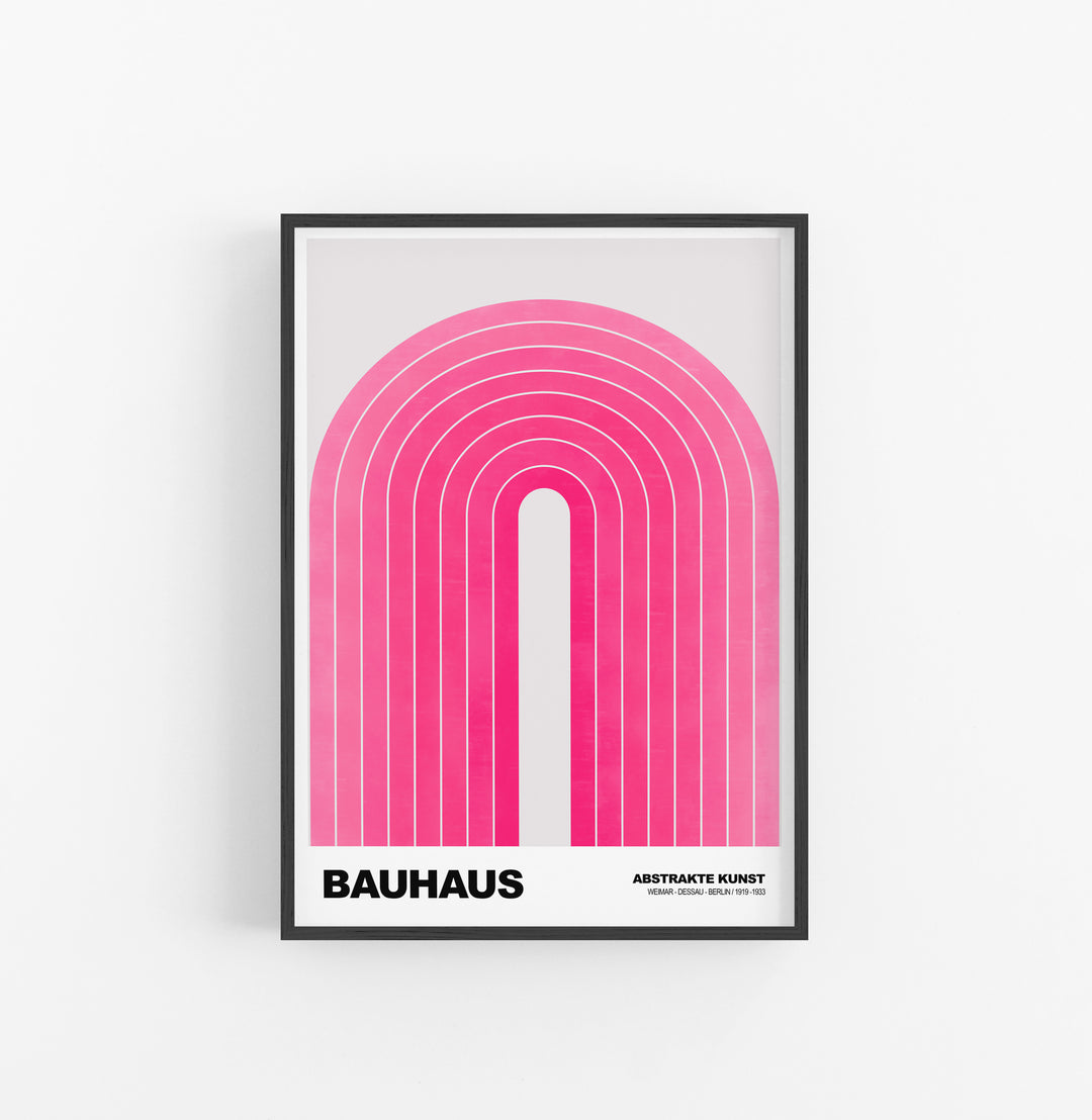 Cuadro Bauhaus Arocoiris Rosa