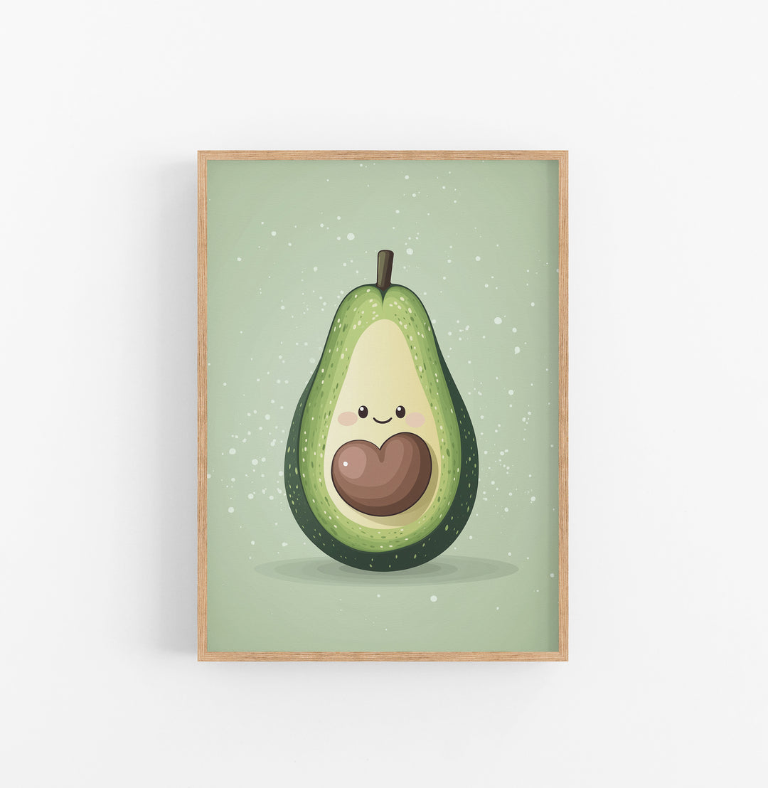 Cuadro Aguacate Cariñoso Verde Marron