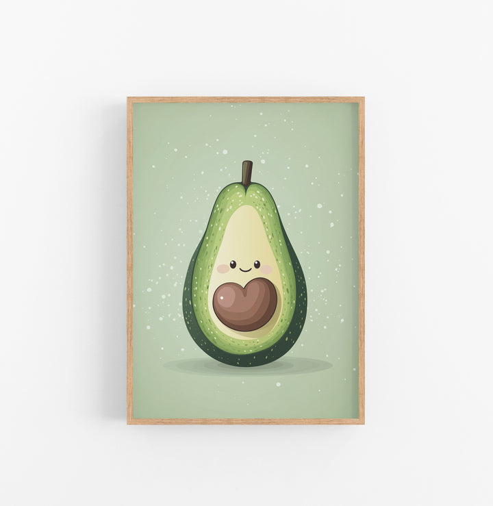 Cuadro Aguacate Cariñoso Verde Marron