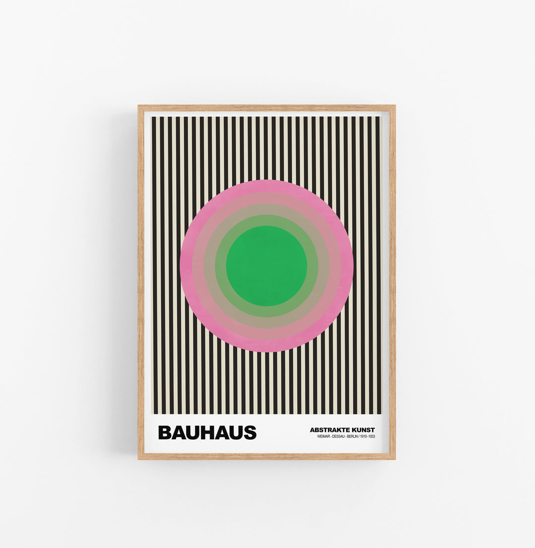 Cuadro Bauhaus Circulo Enmarcado Lineas