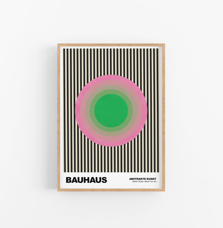 Cuadro Bauhaus Circulo Enmarcado Lineas
